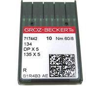 Groz-Beckert - Agujas industriales para máquina de coser, 134R 135X5 DPX5, paquete de 10 unidades, todos los tamaños