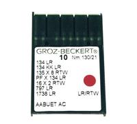 GROZ-BECKERT Agujas para máquina de coser, 10 unidades (10 Nm 130/21 LR R)