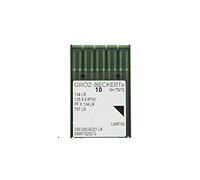 Groz-Beckert Pack de 10 agujas de coser de cuero 134 LR con pistón redondo y punta de corte para máquinas de coser industriales (Nm. 70/10)