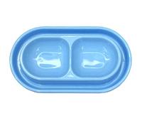 GRPET Plato a Prueba de Hormigas para Gatos, tazón para Perros de tamaño pequeño y Mediano, 950ml, Azul Claro, M