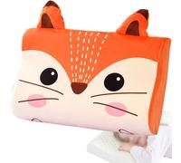 Grpquatsch Almohada para NiñOs,Almohada Plana Que No DañA La Piel, Almohada Bebe, para Bebe con Funda De Almohada, para NiñOs Mayores De 2 AñOs L-Fox