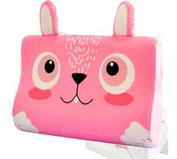 Grpquatsch Almohada para NiñOs,Almohada Plana Que No DañA La Piel, Almohada Bebe, para Bebe con Funda De Almohada, para NiñOs Mayores De 2 AñOs L-Rabbit