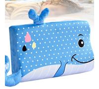 Grpquatsch Almohada para NiñOs, Almohada Plana Que No DañA La Piel, Suave Y Transpirable para Un SueñO Seguro, para NiñA NiñO Hogar GuarderíA Sofá Viaje S-Dolphin