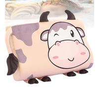 Grpquatsch Almohada para NiñOs, Almohada Plana Que No DañA La Piel, Suave Y Transpirable para Un SueñO Seguro, para NiñA NiñO Hogar GuarderíA Sofá Viaje M-Cow