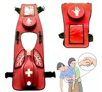 Grpquatsch Chaleco Antiasfixia con Correas De Hombro Y CinturóN Ajustables, Entrenador Antiasfixia, Modelo De Entrenamiento De Primeros Auxilios para Adultos con Palmada En La Espalda RedAdult