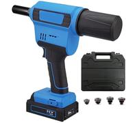 Grpquatsch Pistola Remachadora InaláMbrica Compatible con BateríA, De Iones De Litio Recargable De AleacióN De Aluminio con NúCleo De Acero Inoxidable Pistola Remachadora