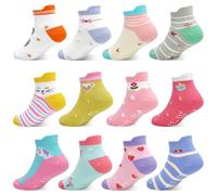 GRPSKCOS Calcetines antideslizantes para niños pequeños con agarre 12 Paris para niños de 1 a 7 años, 3-5 años