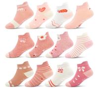 GRPSKCOS Calcetines antideslizantes para niños pequeños con agarre 12 Paris para niños de 1 a 7 años, 1-3 años