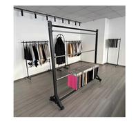 GRRICEPL Expositor De Muestras De Tela - Altura Ajustable con Travesaños. Ideal para Telas, Muestras De Cortinas, Rollos De Película Y Rollos De Manteles(Black/2,135x180 cm)