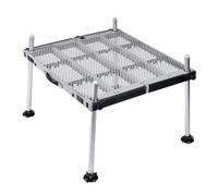 GRRICEPL Muelle De Pesca para Todo Terreno Y Aguas Profundas Plataforma De Pesca para Orillas De Ríos Y Lagos Ultraligera, Plegable Y Multifuncional (con Orificio para Sombrilla)(100x110x120 cm)