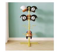 GRRICEPL Perchero Giratorio De Pie para Sombreros Y Soporte Organizador, Soporte para Cascos, Gancho Redondo, Organizador para Guardar Sombreros, Apto para El Hogar Y La Tienda(Gold,50x50x165 cm)