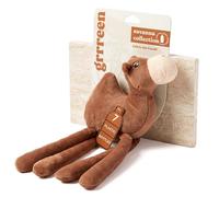 GRRREEN Savanna Collection - Juguetes para perros | Calvin The Camel de tamaño jumbo | Juguetes masticables de peluche lindos, duraderos y sostenibles para perros | Hecho de materiales ecológicos y