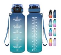 Grsta Botella agua - 1500ML - Botella de Agua Deportiva, Botella agua Gimnasio, a Prueba de Fugas y no BPA, Botella agua Gym M con Pajita para Ciclismo, Escuela, Camping