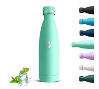 Grsta Botella Agua Acero Inoxidable 500ml, Botella Agua Niños a Prueba de Fugas, Sin BPA Cantimplora Termica, Mantiene 24H Frio/12H Calor, Reutilizable Termo para Ciclismo, Oficina, Gimnasio