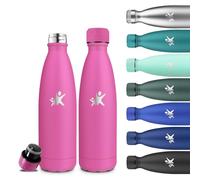 Grsta Botella Agua Acero Inoxidable, 500ml Botella Termica, A Prueba de Fugas, Cantimplora Infantil, Doble Aislamiento, Cantimplora sin Bpa, Termo para la Escuela, Cafetería, Viajar, Cámping, Oficina