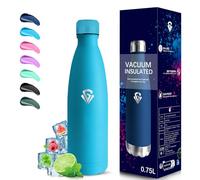 Grsta Botella Agua Acero Inoxidable, 750ml Botella Termica, A Prueba de Fugas, Botella sin Bpa, Botella de Agua Deportiva, Doble Aislamiento, Cantimplora para Cámping, Senderismo, Yoga, Oficina