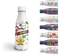 Grsta Botella Agua Acero Inoxidable, Agua Niños para la Escuela, Termos para Cafe sin BPA, de Agua a Prueba de Fugas, Termica 350ml Llevar Contigo, Diseño de Estrella