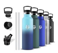 Grsta Botella Agua Acero Inoxidable, Botella Termica 0.75 litro, A Prueba de Fugas, Cantimplora Gym, Mantiene 24H Frio/12H Calor, Cantimplora sin Pajita, Termo para Senderismo, Cámping, Running, Yoga