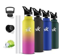 Grsta Botella Agua Acero Inoxidable, Botella Termica 0.75 litro, A Prueba de Fugas, Cantimplora Gym, Mantiene 24H Frio/12H Calor, Cantimplora sin Bpa, Termo para Senderismo, Yoga, Cámping, Running