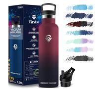 Grsta Botella Agua Acero Inoxidable, Botella Termica 1000ml, sin BPA, Botella agua Gimnasio, Cantimplora Termica para Adultos, Deporte, Oficina, Gym, Escuela