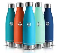 Grsta Botella Agua Acero Inoxidable, Botella Termica 500ml, Botella Gimnasio sin BPA, Botella Agua Niños, Cantimplora Termica 0.5l para Gym, Escuela, Deportiva, Oficina, Yoga