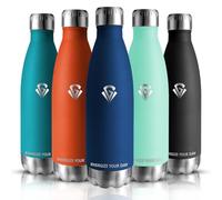 Grsta Botella Agua Acero Inoxidable, Botella Termica 500ml, Botella Gimnasio sin BPA, Cantimplora Termica para Niños, Adultos, Gym, Escuela, Deportiva, Ciclismo