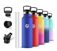 Grsta Botella Agua Acero Inoxidable, Botella Termica 750ml, A Prueba de Fugas, Cantimplora Gym, Doble Aislamiento, Cantimplora Infantil, Fácil de Limpiar, para Cámping, Deportiva, Yoga, Gym, Oficina