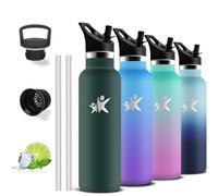 Grsta Botella Agua Acero Inoxidable, Botella Termica 750ml, A Prueba de Fugas, Cantimplora Gym, sin BPA, Cantimplora Acero Inoxidable, Fácil de Llevar, para Oficina, Yoga, Cámping, Senderismo, Viajar