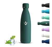 Grsta Botella Agua Acero Inoxidable, Prueba de Fugas Botella Termica 500ml, Conserva 12 Horas Caliente, 24 frio, Termo Sin BPA, Reutilizable Cantimplora Termica para Niños, Senderismo, Ciclismo