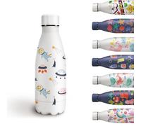 Grsta Botella Agua Niños, Botella Agua Acero Inoxidable sin BPA, Termica 350 ml a Prueba de Fugas, Agua Personalizada para Niños de 1/2/3 años, Mantiene 24H Frio/12H Calor
