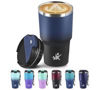 Grsta Termo Café- 600ml- Vaso Térmico, Travel Mug, Cuerda Removible, Termo Para Cafe, Antifugas, Vaso Termico Cafe de Acero Inoxidable Para Agua Caliente Y Fría y Té De