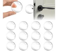 Grsta Topes para Puertas Suelo, 12pcs Tope de Puerta, Protector de pared, 40 * 8mm Tope Puerta Adhesivo, Fácil de instalar, para Dormitorio, Cocina, Baño, Oficina, Transparente