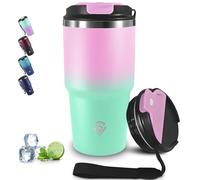 Grsta Vaso Termico 600ml, Antigoteo Vaso Termo Cafe para Llevar, Taza Termo de Acero Inoxidable, Mantiene el frío 8h y el calor 6h, Aislada al Vacío Taza Termica para Frío y Caliente