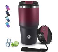Grsta Vaso Termico 600ml, Taza Termo de Acero Inoxidable, Mantiene el frío 8h y el calor 6h, Aislada al Vacío Taza Termica para Frío y Caliente, Antigoteo Vaso Termo Cafe para Llevar