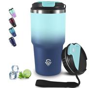 Grsta Vaso Termico 600ml, Vaso Termo Cafe para Llevar, Aislada al Vacío Taza Termo de Acero Inoxidable para Frío y Caliente, Antigoteo Taza Termica, Mantiene el frío 8h y el calor 6h