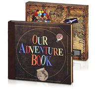 GRT Our DIY Adventure Book Anniversary Album Scrapbook 8,66 x 7,67 pulgadas 148p con marcadores de bricolaje, tarjetas (patrón de letras)
