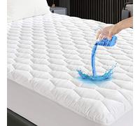 GRT Protector de Colchón Acolchado 90x200 cm Impermeable,Cubre Colchon Transpirable et Certificado Oeko-Tex, Funda para Colchon Estira hasta 30 cm de Profundidad (Blanco)