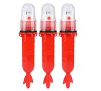 Grtheenumb 3Pcs Boat Flares Coasts Guard Approved Electronic Marine Flares Waterproof Emergency Signals for Fishing Nets, Buoys & Boats, RedBoat