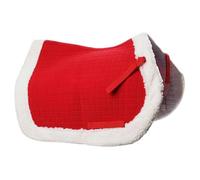 Grtheenumb Almohadilla para Silla de Montar a Pelo | Almohadilla a Pelo para Caballos, Navidad ergonómica roja Antideslizante Central Extra Gruesa para máximo Apoyo