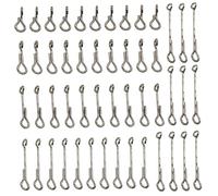 Grtheenumb Atado de Moscas | Kit de Atado de Moscas de 50 Piezas, tamaños 0, 39-1, 18, Materiales de Acero Inoxidable, vástagos fáciles de Instalar, Crean Patrones articulados o articulados