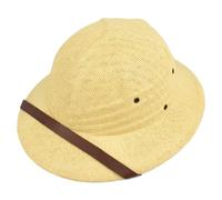 Grtheenumb Casco de médula de Paja, Sombreros para Adultos Anti-Bugs House del Casco Sol Sol para Mujeres Men Jungle Disfraz, Beige