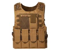 Grtheenumb Chaleco Airsoft|Chaleco Militar para Hombres y Mujeres, Ligero, Portador de Placa de Seguridad de liberación rápida para Juegos de Guerra de Tiro de Paintball al Aire Libre, Caqui