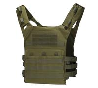 Grtheenumb Chaleco táctico | Chaleco táctico para Hombres y Mujeres, Portador de Placa de Seguridad Ligero de liberación rápida para Juegos de Guerra de Tiro de Paintball al Aire Libre, Verde Militar