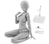 Grtheenumb Maniquíes de Dibujo | Mini Figura de acción Gestos móviles PVC Soportes de Modelo livianos Juego de Cuerpo de muñeca con Soporte de Pedestal para Dibujar, Pintar, Dibujar Mujer