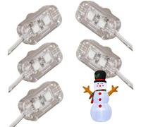 Grtheenumb Mini módulo LED, Tira de luz Inflable, luz LED pequeña de plástico Impermeable con Cable de 9, 8 pies para inflables navideños en el Patio, explosiones navideñas