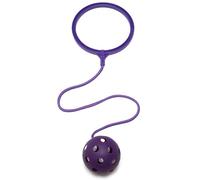 Grtheenumb Pelota para Saltar|Bola para Saltar en el Tobillo, para niños, Juguete de Fitness Perforado de Color Morado Suave con Anillo de Cuerda Esmerilado para un Juego Activo Seguro