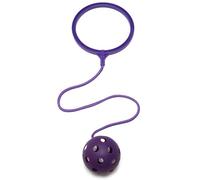 Grtheenumb Pelota para Saltar para niños, Pelota para Saltar en el Tobillo, para niños, Juguete de Fitness Perforado de Color Morado Suave con Anillo de Cuerda Esmerilado para un Juego Activo Seguro