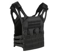 Grtheenumb Portaplacas, Chaleco táctico para Hombres y Mujeres, Chaleco de Seguridad liviano de liberación rápida Portaplacas para Juegos de Guerra de Tiro de Paintball al Aire Libre, Negro