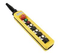 Grúa de Elevación Interruptor de Botón Pulsador Elevación Colgante Controlador Grúa Colgante Estación de Control Arriba Abajo Interruptor de Botón de Elevación Con Parada de Emergencia