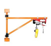 Grúa de horca de pared con polipasto eléctrico y brazo giratorio para tareas de decoración e instalación